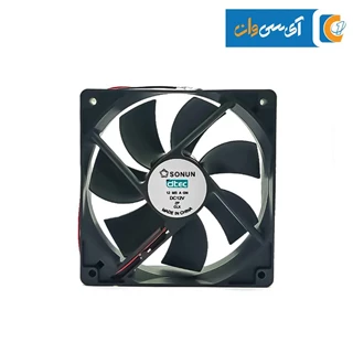 فن 12V دو سیمه سایز 12x12 قطر 2/5CM