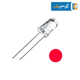 5mm LED شفاف قرمز