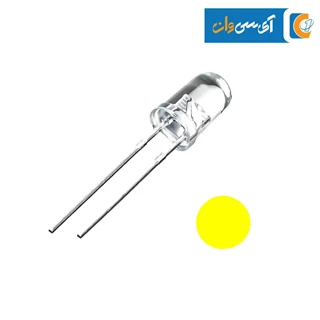 5mm LED شفاف زرد