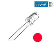 5mm LED شفاف قرمز