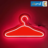 چراغ نئون قرمز طرح چوب لباسی
